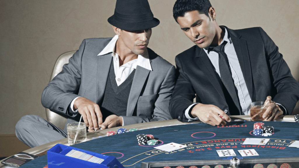 men playing poker