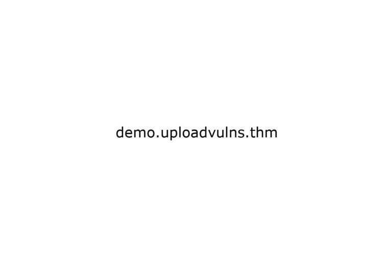 demo uploadvulns thm