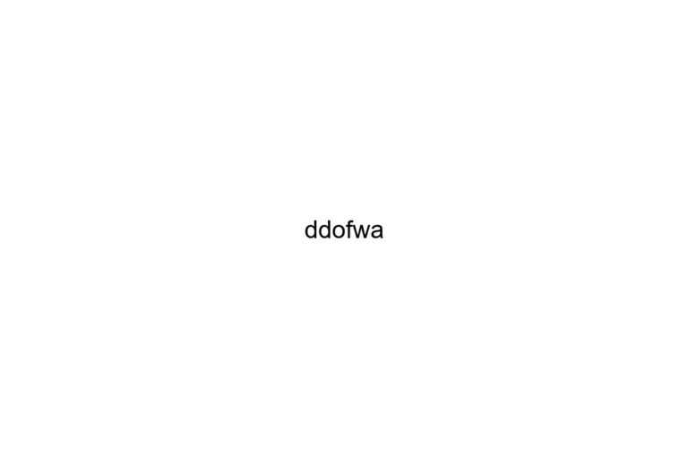 ddofwa